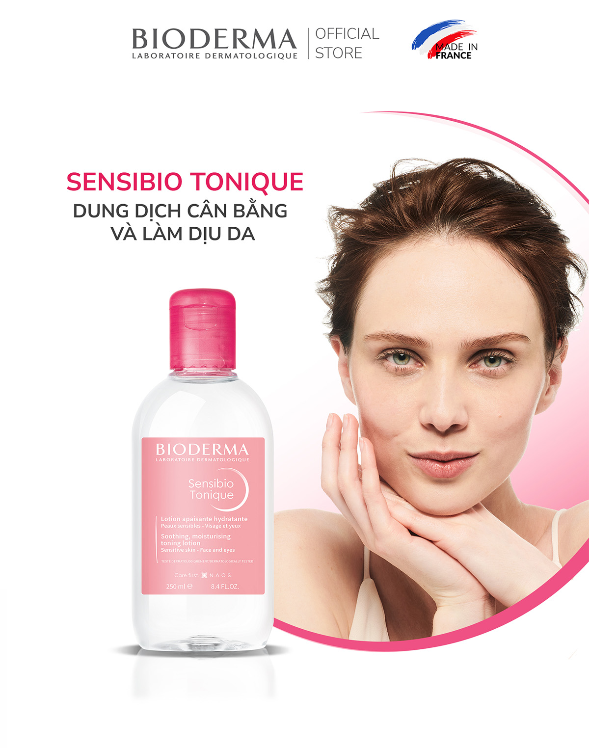 Mô tả Dung dịch cân bằng dưỡng ẩm và làm dịu da Bioderma Sensibio Tonique - 250ml - 1