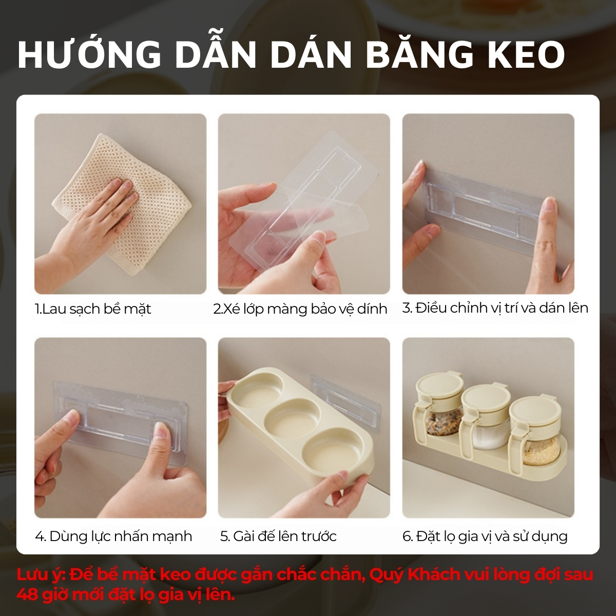 Mô tả Set 3 hũ (lọ) đựng gia vị kèm khay DandiHome 250ml thủy tinh cao cấp tặng muỗng - 5