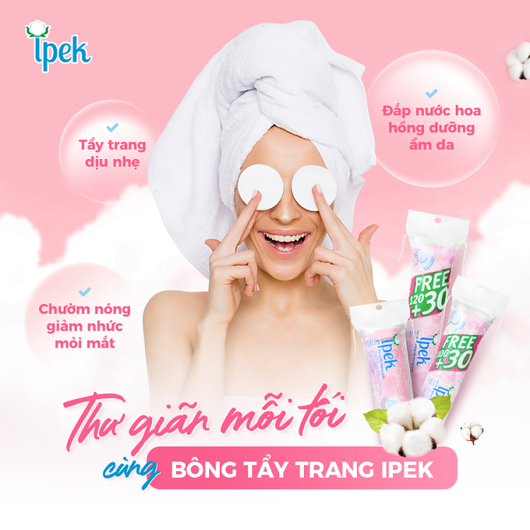 Mô tả Combo 5 gói bông tẩy trang Ipek siêu mềm mịn 80 miếng (5 gói * 80 miếng) - 2