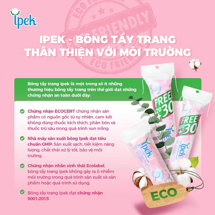 Mô tả Combo 5 gói bông tẩy trang Ipek siêu mềm mịn 80 miếng (5 gói * 80 miếng) - 3