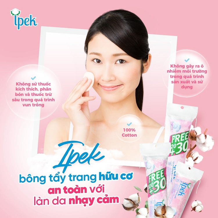 Mô tả Combo 5 gói bông tẩy trang Ipek siêu mềm mịn 80 miếng (5 gói * 80 miếng) - 4