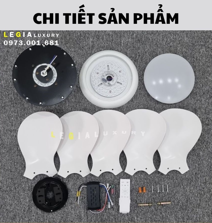 Mô tả Quạt Trần Mini Gió Mạnh LÊ GIA LGFAN731T - Chiều Cao 25cm - Sải Cánh 74cm - Bảo Hành 5 Năm - 8
