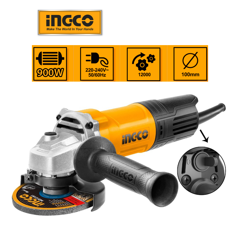Mô tả Máy mài góc 750W công tắt đuôi INGCO AG750282 | AG900282 900W | AG1100382 1100W | AG71182 710W đĩa 100mm, trục chính M10 - 3