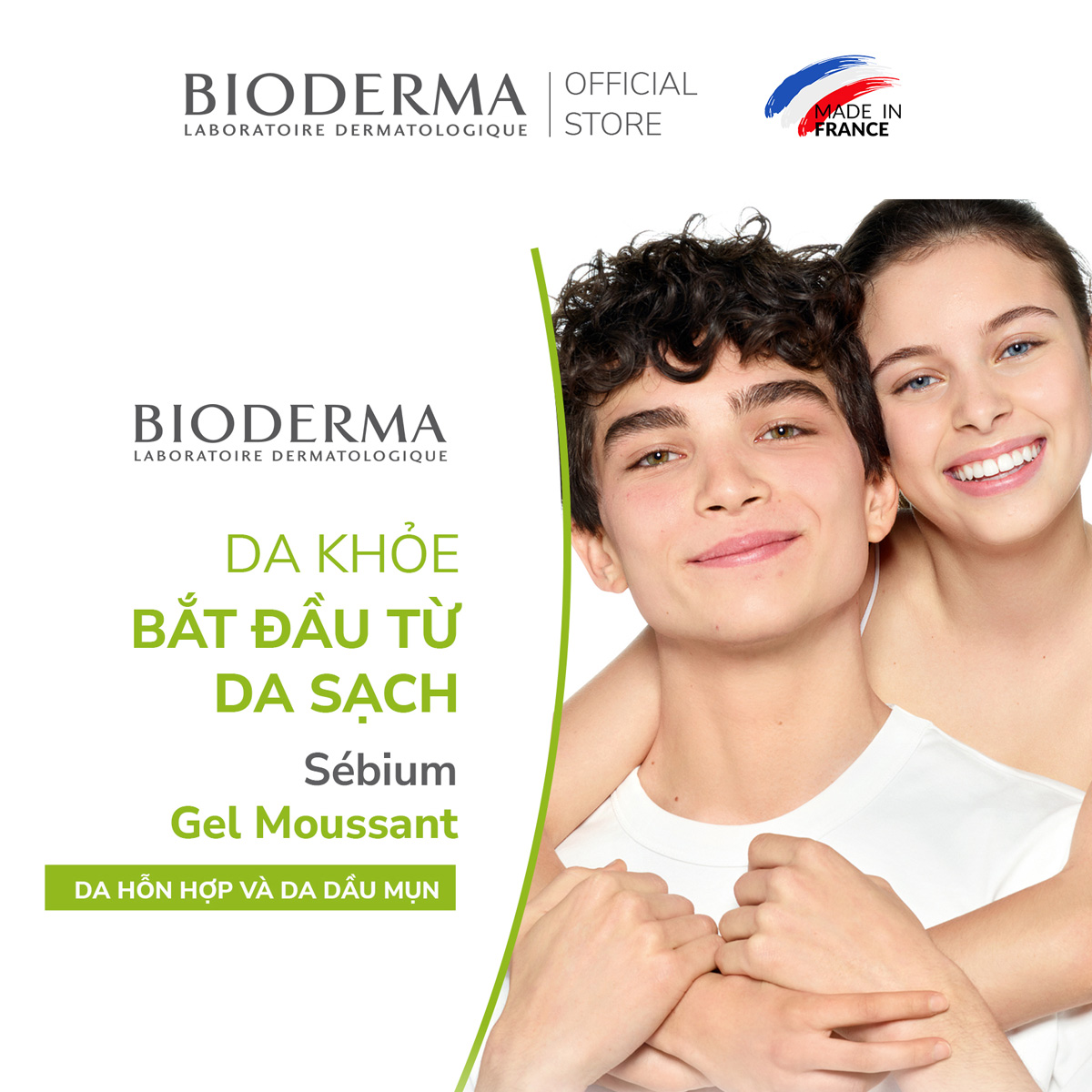 Mô tả Gel rửa mặt tạo bọt, không chứa xà phòng Bioderma Sebium Gel Moussant - 500ml - 1