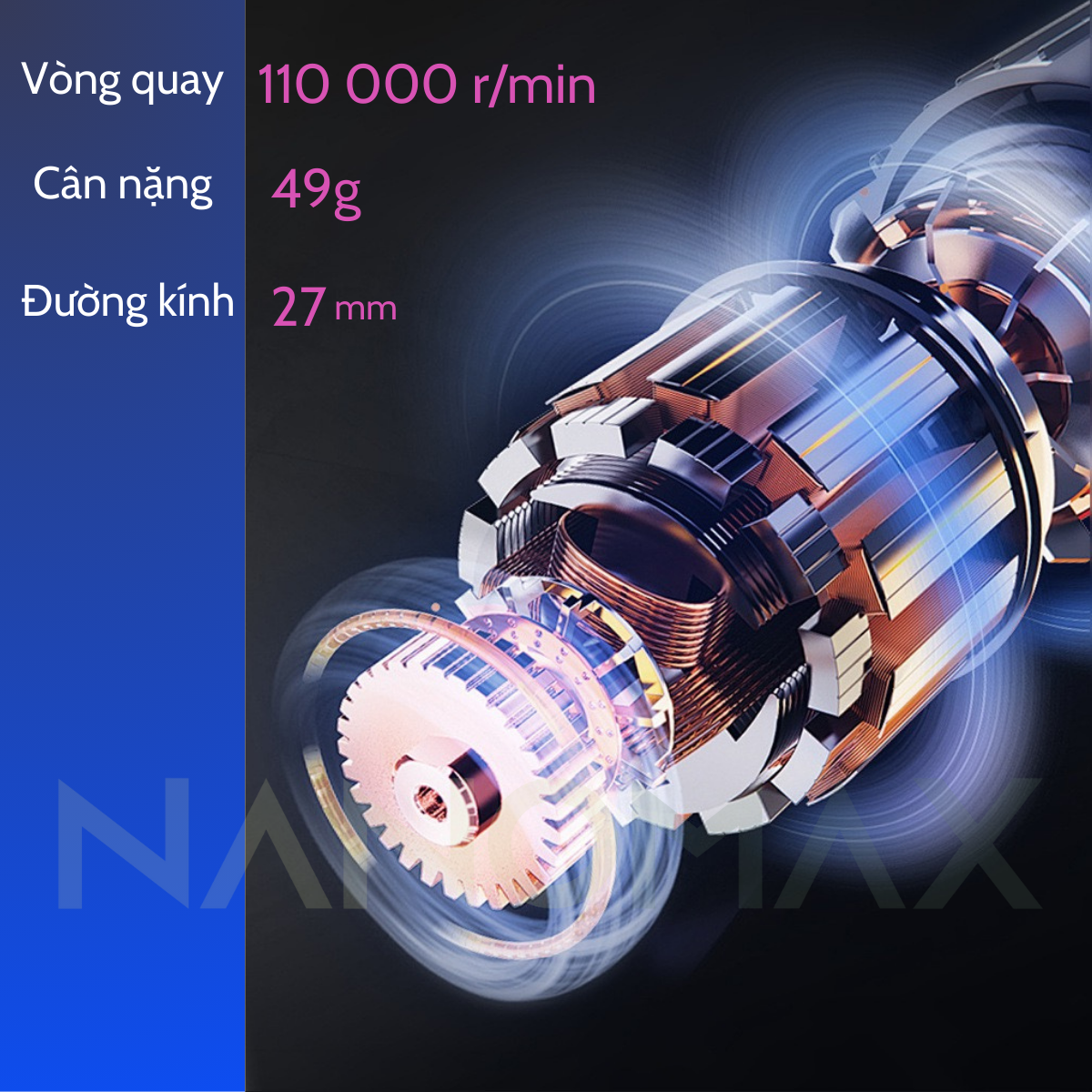Máy sấy tóc NANOMAX High Speed thiết kế hiện đại