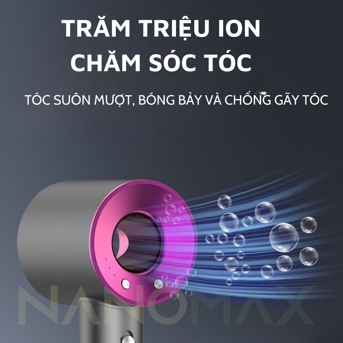 Các loại đầu sấy đi kèm máy sấy tóc NANOMAX