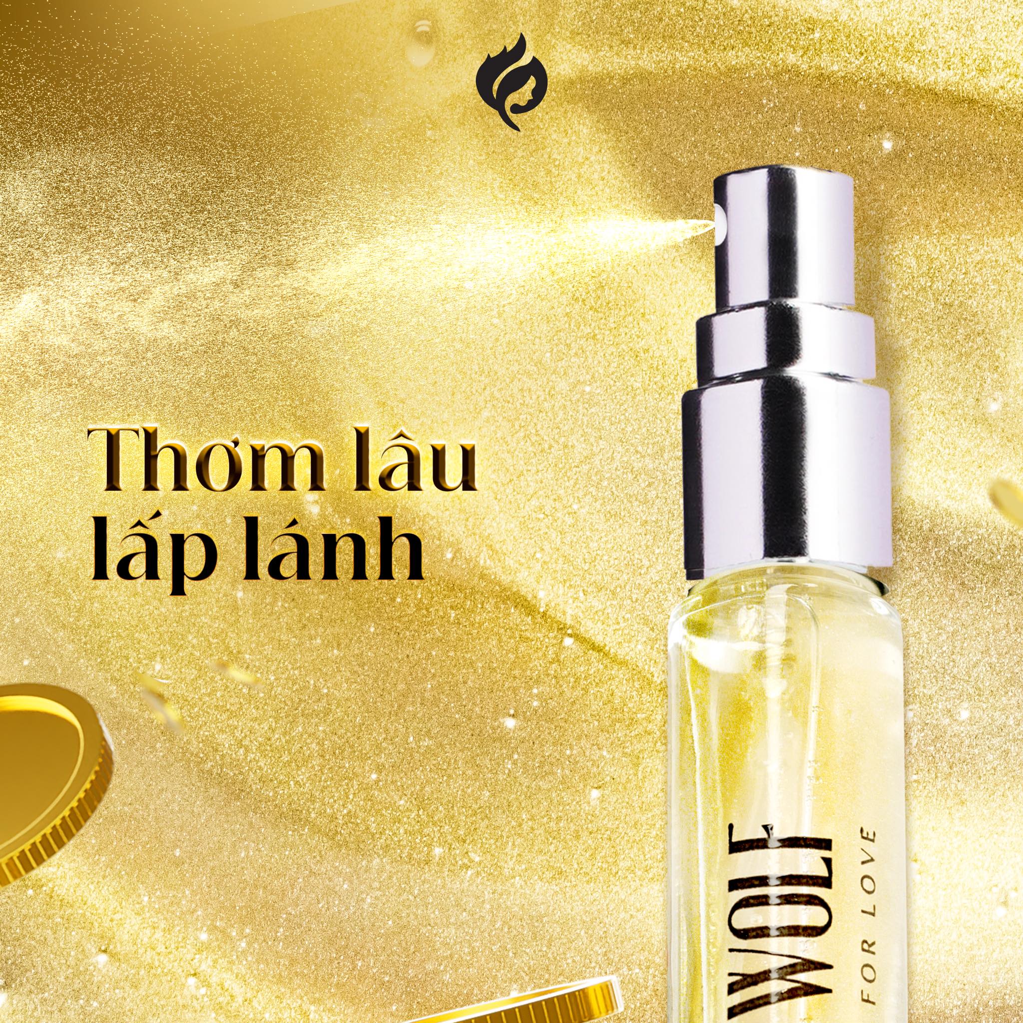 Mô tả Nước Hoa Nam Nữ Tài Lộc Loli & The Wolf On Ánh Nhũ Vàng Thu Hút Năng Lượng Tích Cực Hương Thơm Thanh Mát Ngọt Ngào 10ml - 4