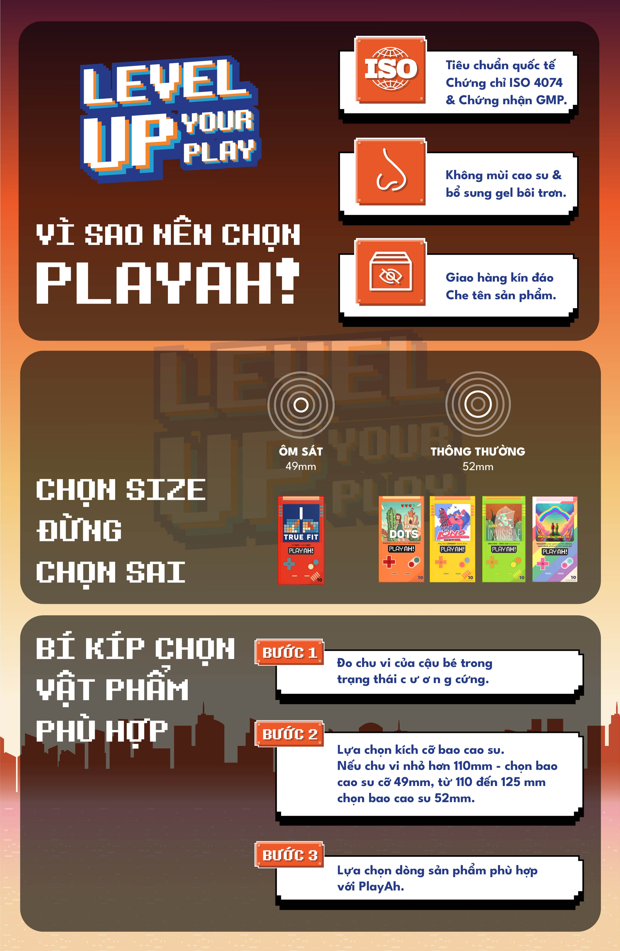 Mô tả Combo Gel Bôi Trơn 100ml + Bao Cao Su PlayAh Hộp 10 Siêu Mỏng 0.03, Kéo Dài Thời Gian, Thêm Gai, Ôm Khít - 1