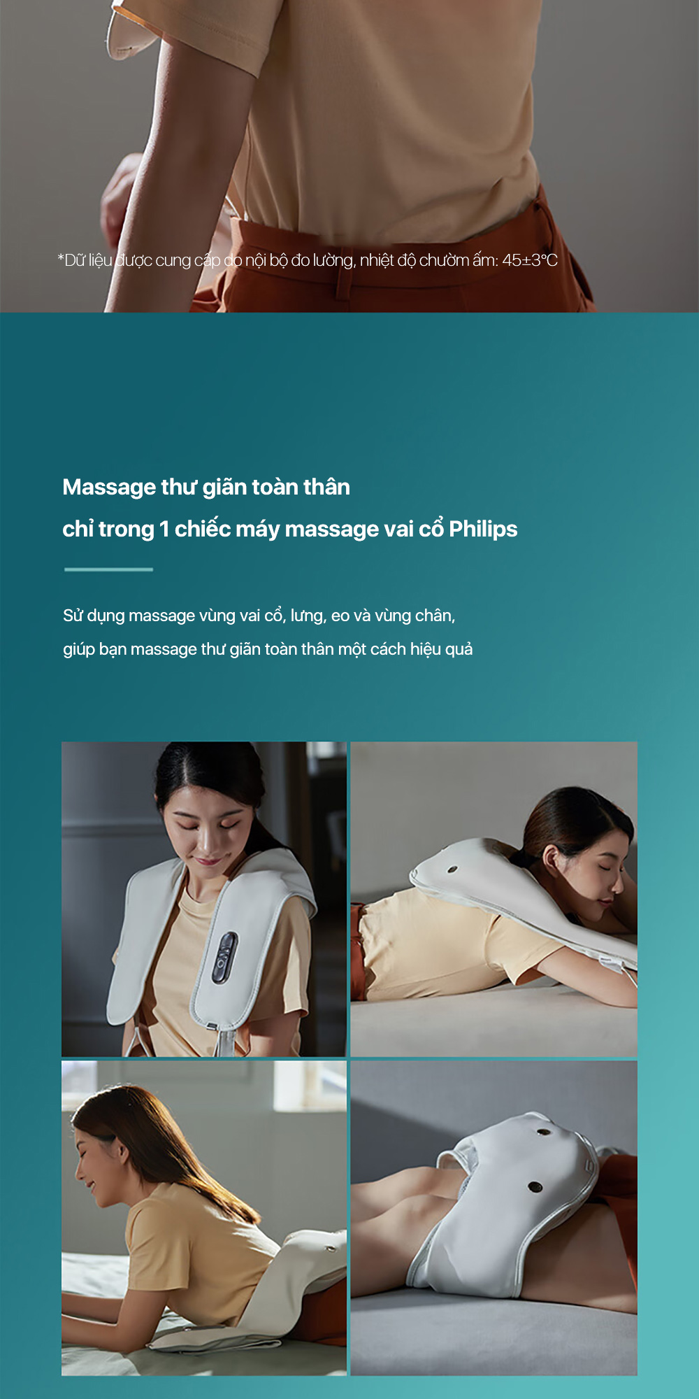 Mô tả Máy Massage Cổ Vai Gáy PHILIPS 3201N-massage thư giãn vùng vai cổ,hiệu quả giảm căng thẳng mệt mỏi - 8