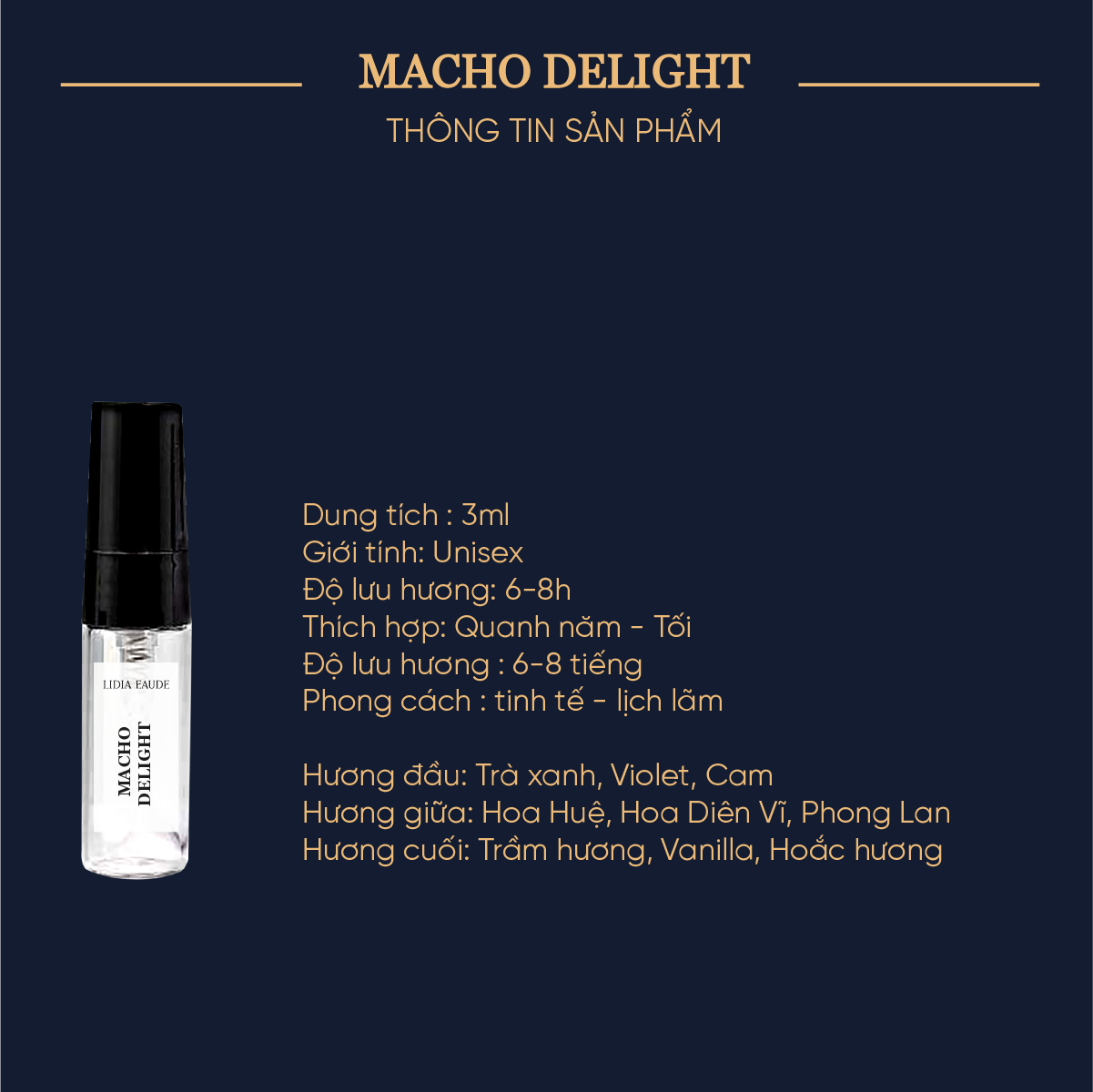 Mô tả Tinh dầu nuoc hoa trầm hương Thiên Mộc Hương dạng xịt tiện lợi 3ml - Trầm Hương Đại An Store - 3
