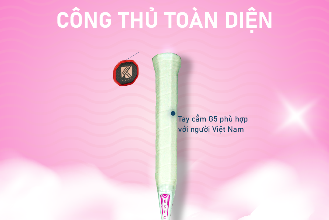 Mô tả Kuno Vợt cầu lông A97 chính hãng,4U công thủ toàn diện tặng kèm cước vợt, bao đựng, quấn cán - 7