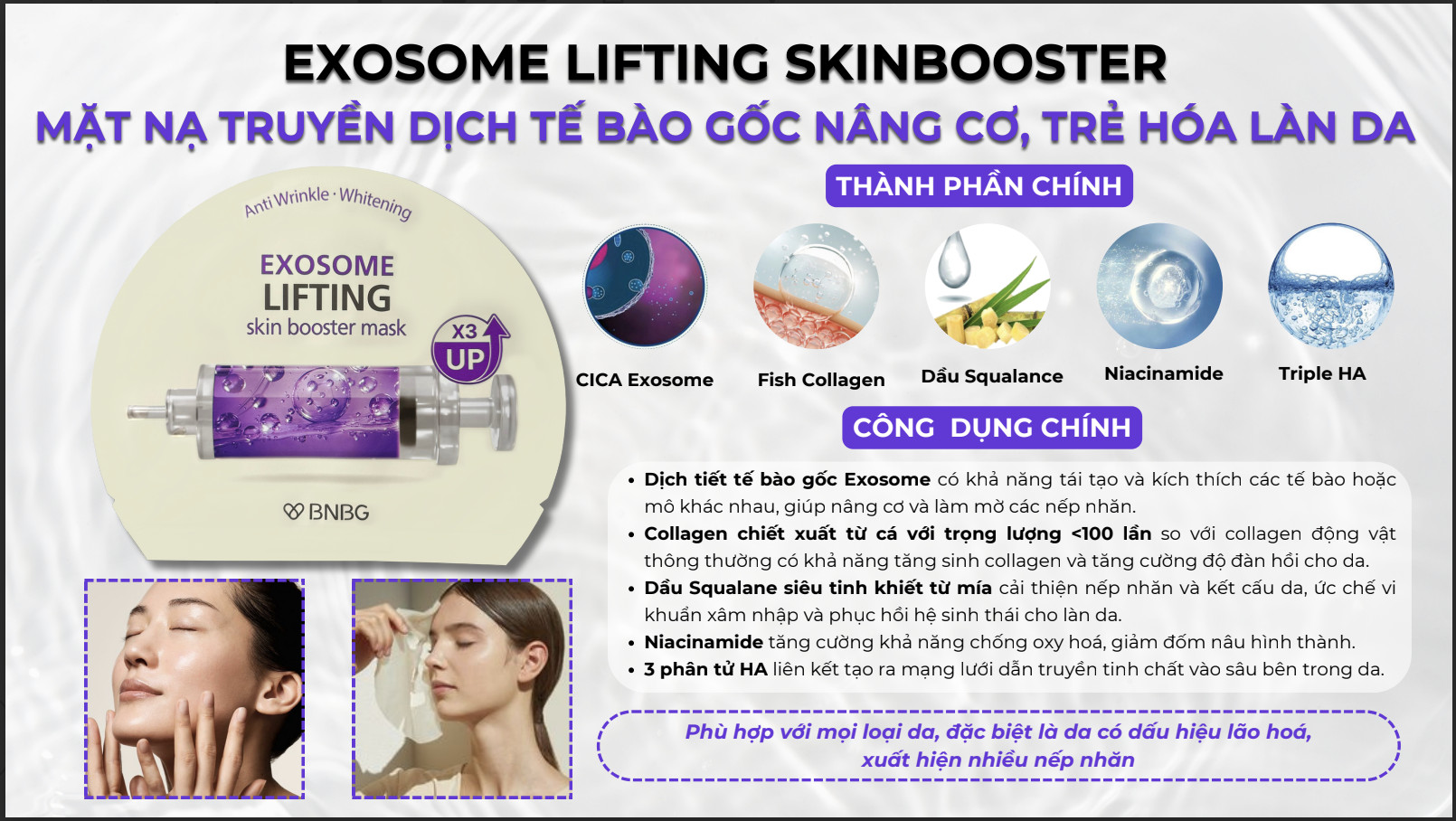 Mô tả Mặt Nạ Giấy Dưỡng Da BNBG - 3