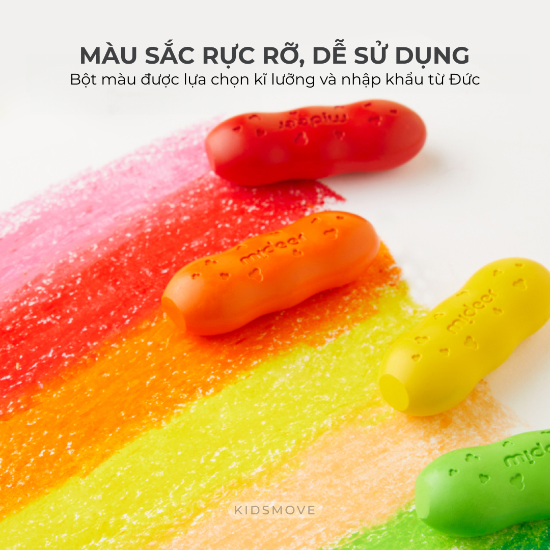 Màu Sáp Hạt Đậu Mideer 4