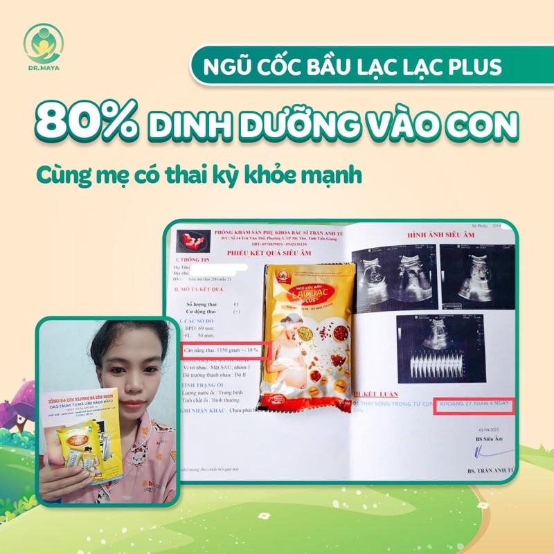 Mô tả Ngũ cốc bầu Lạc Lạc plus DR.MAYA hộp 30 gói/600gram - 4