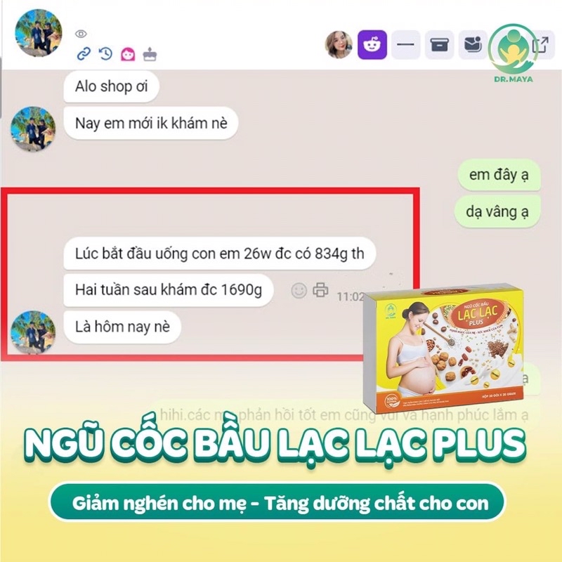 Mô tả Ngũ cốc bầu Lạc Lạc plus DR.MAYA hộp 30 gói/600gram - 6
