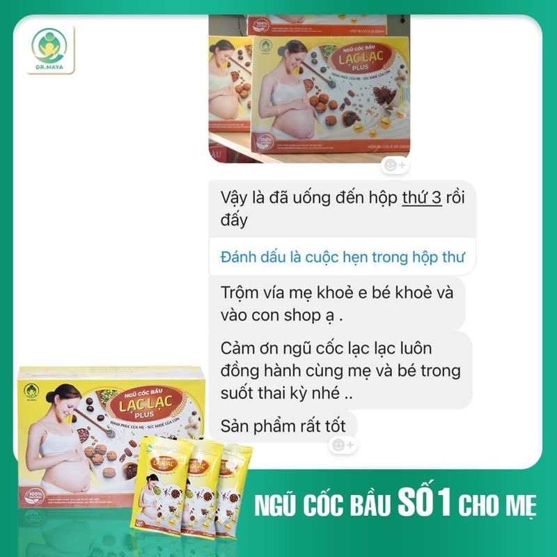 Mô tả Ngũ cốc bầu Lạc Lạc plus DR.MAYA hộp 30 gói/600gram - 7