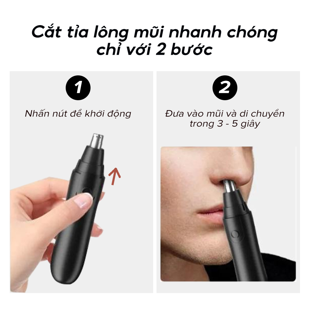 Mô tả Máy tỉa lông mũi Samono S2001, tỉa lông mũi mini động cơ mạnh mẽ, tỉa nhanh chóng - 2
