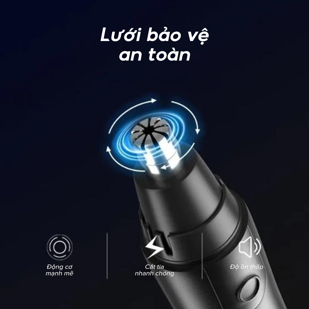 Mô tả Máy tỉa lông mũi Samono S2001, tỉa lông mũi mini động cơ mạnh mẽ, tỉa nhanh chóng - 3