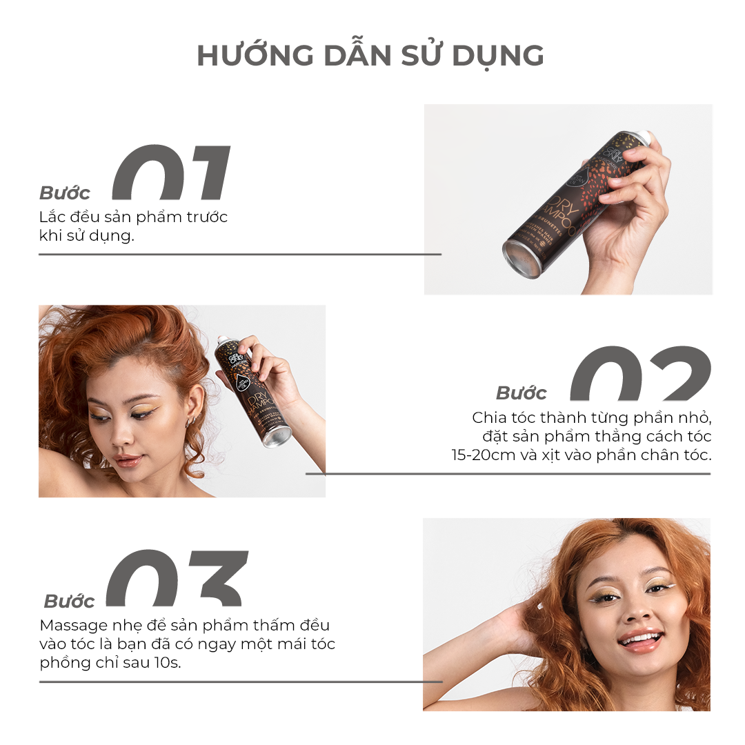 Mô tả Dầu Gội Khô Dry Shampoo Girlz Only No Residue Nude 200ml - 5