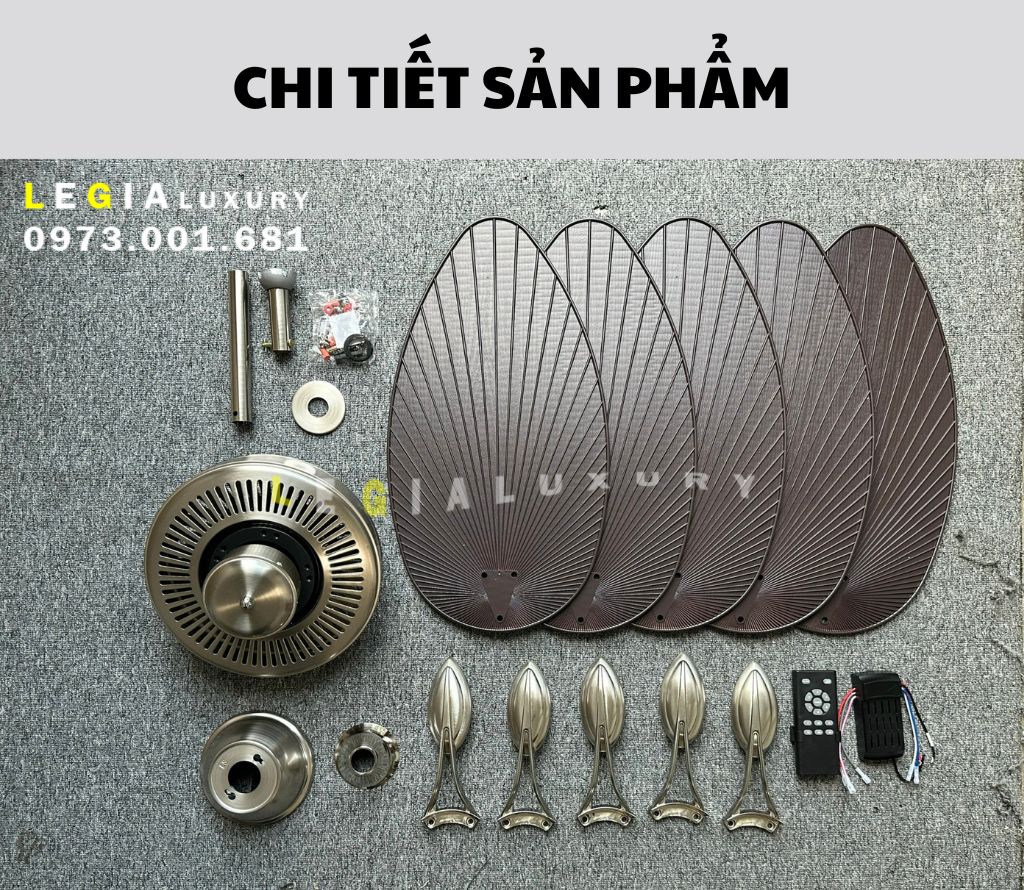 Mô tả Quạt Trần Phong Cách Đông Dương Lê Gia LGFAN715 | Quạt Trần Cho Khách Sạn - 6