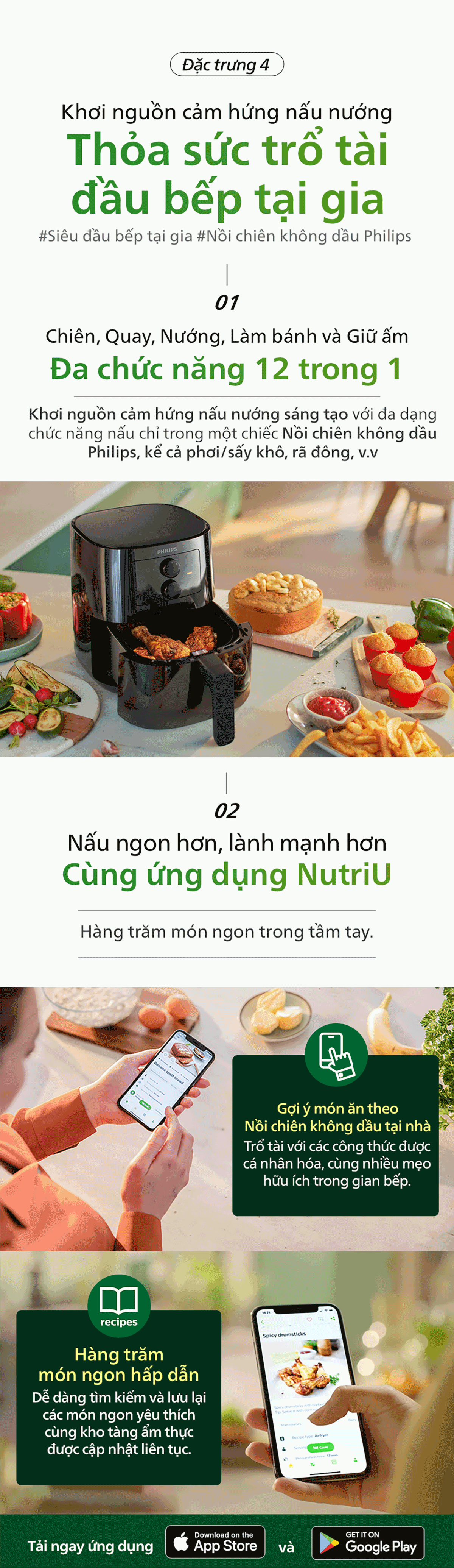 Mô tả Nồi chiên không dầu PHILIPS HD9200 /90 4.1L 1400W- Hàng Chính Hãng - 5