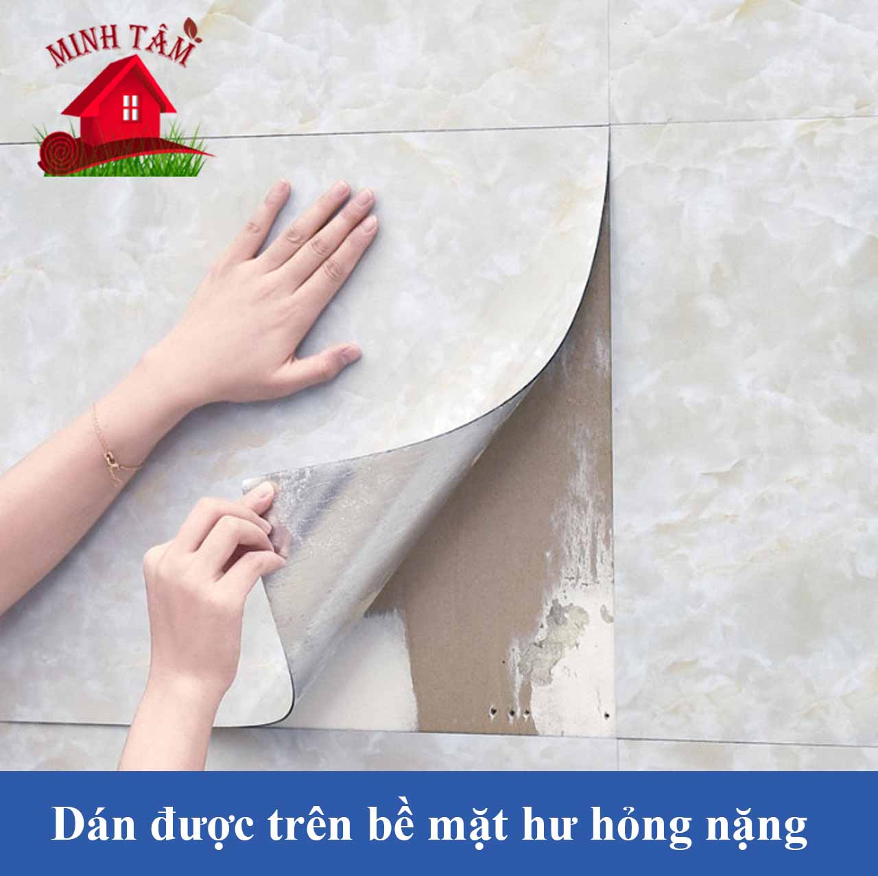 (COMBO 25) Miếng dán tường giả đá thạch anh cao cấp, xốp nhựa dán tường giả gạch men giá rẻ kích thước 30cmx60cm