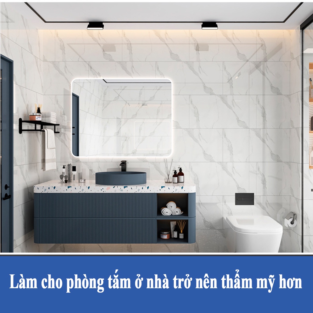 (COMBO 25) Miếng dán tường giả đá thạch anh cao cấp, xốp nhựa dán tường giả gạch men giá rẻ kích thước 30cmx60cm