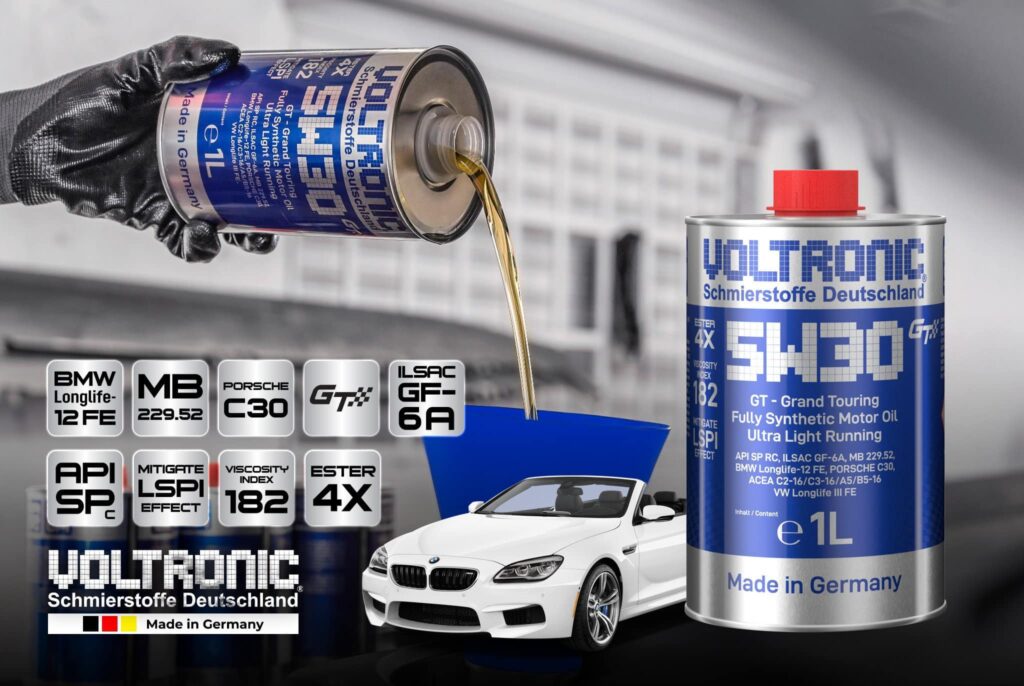 Mô tả Dầu Nhớt Xe Tay Ga và Ôtô Voltronic 5W30 GT 1L - 2