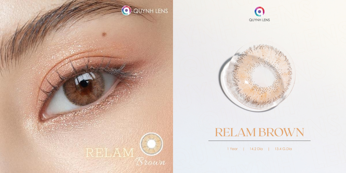 Mô tả Kính áp tròng QUYNH LENS Relam Brown 0-8 độ - 3