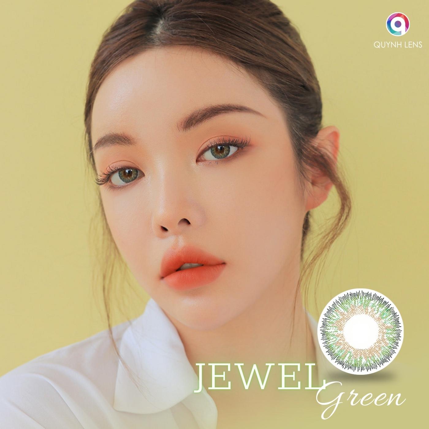 Mô tả Kính áp tròng QUYNH LENS Jewel Green 0 độ - 2