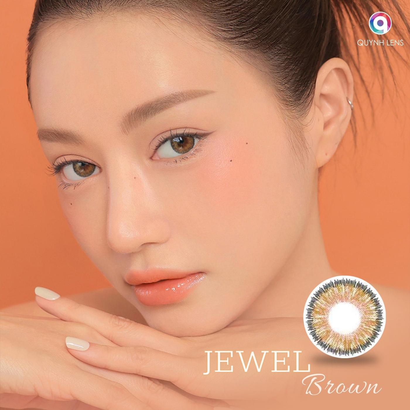 Mô tả Kính áp tròng QUYNH LENS Jewel Brown 0 độ - 2