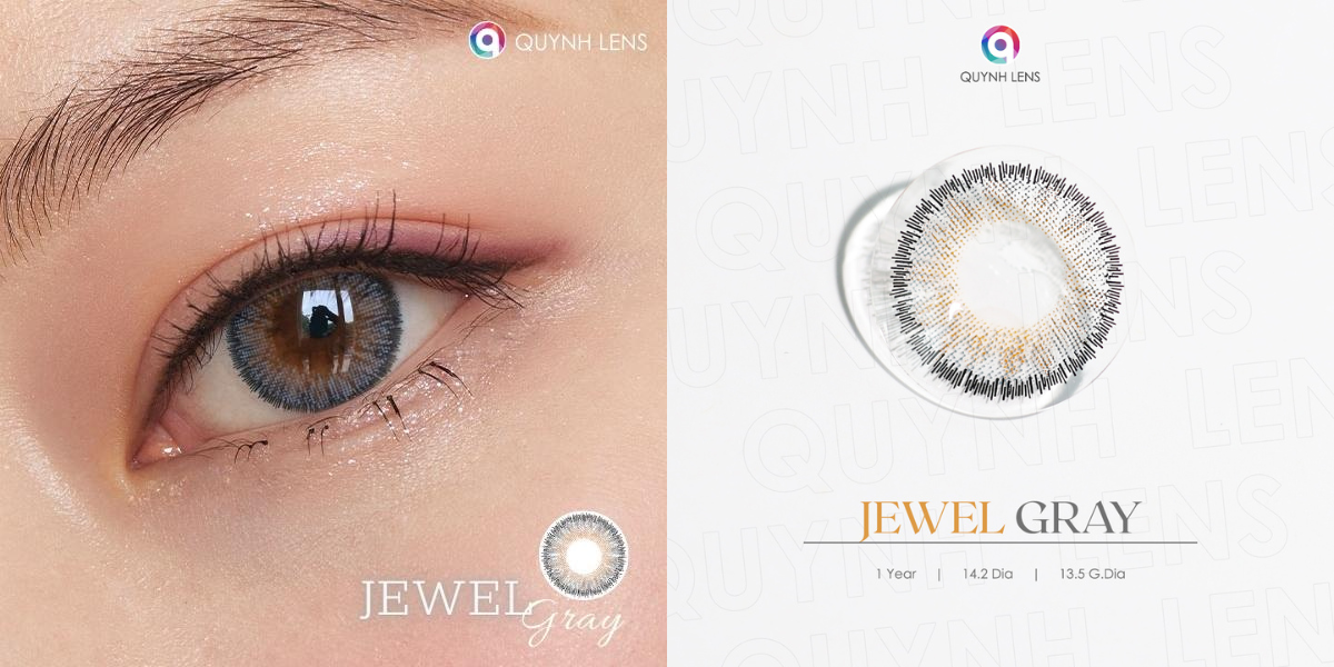 Mô tả Kính áp tròng QUYNH LENS Jewel Gray 0-8 độ - 3