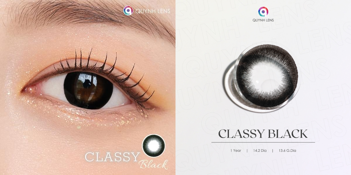 Mô tả Kính áp tròng QUYNH LENS Classy Black 0-8 độ - 3