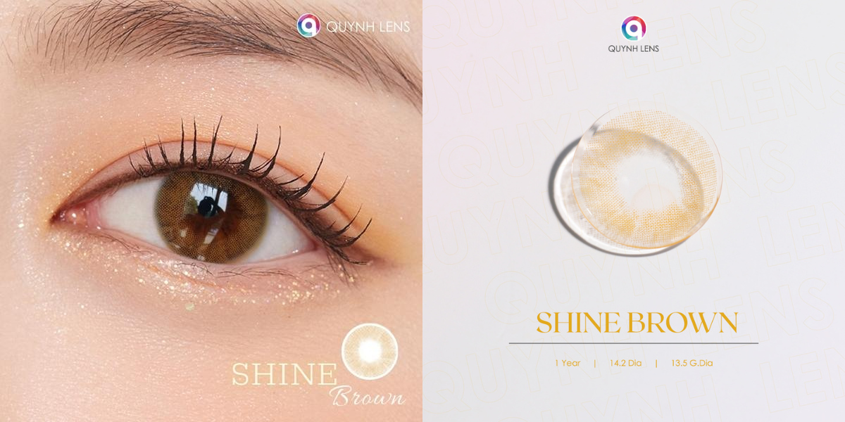 Mô tả Kính áp tròng QUYNH LENS Shine Brown 0-8 độ - 3