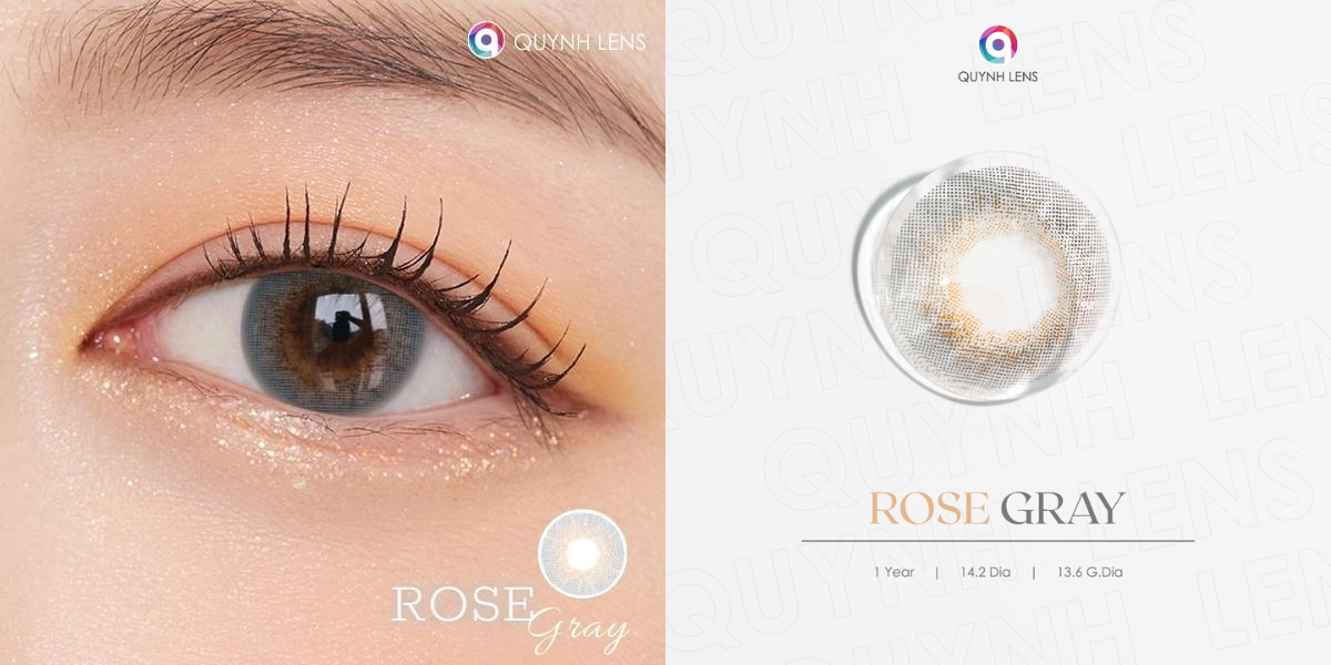 Mô tả Kính áp tròng QUYNH LENS Rose Gray 0-8 độ - 3