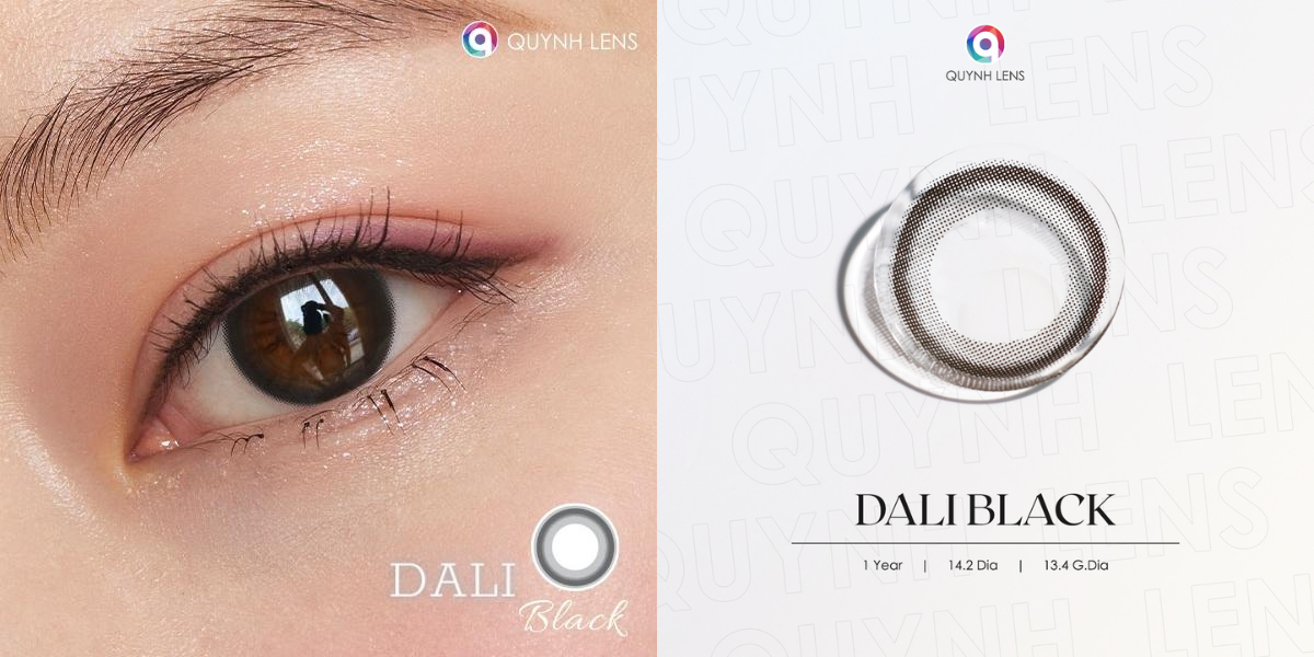 Mô tả Kính áp tròng QUYNH LENS Dali Black 0-8 độ - 3