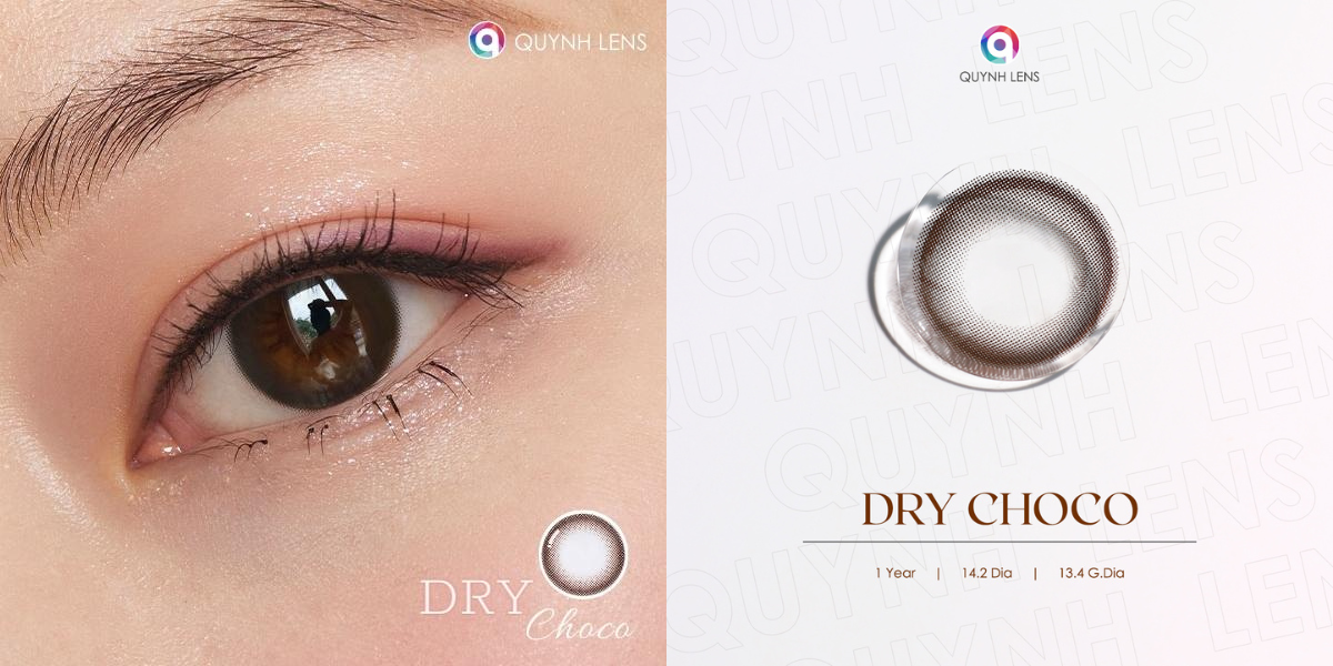 Mô tả Kính áp tròng QUYNH LENS Dry Choco 0-8 độ - 3