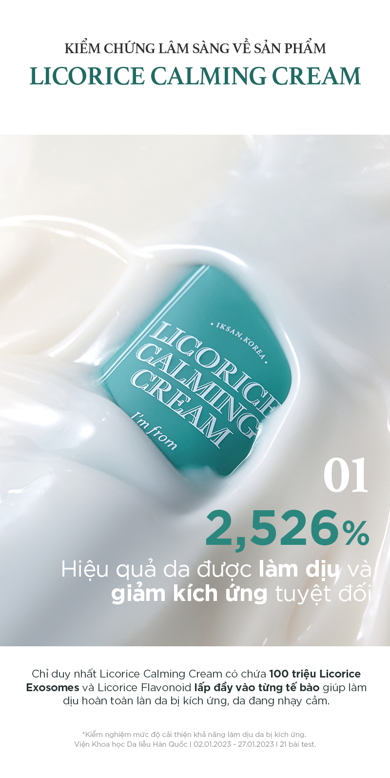Mô tả Kem dưỡng ẩm làm dịu & phục hồi da I'm from Licorice Calming Cream 50ml [Vỏ bẩn nhẹ] - 6