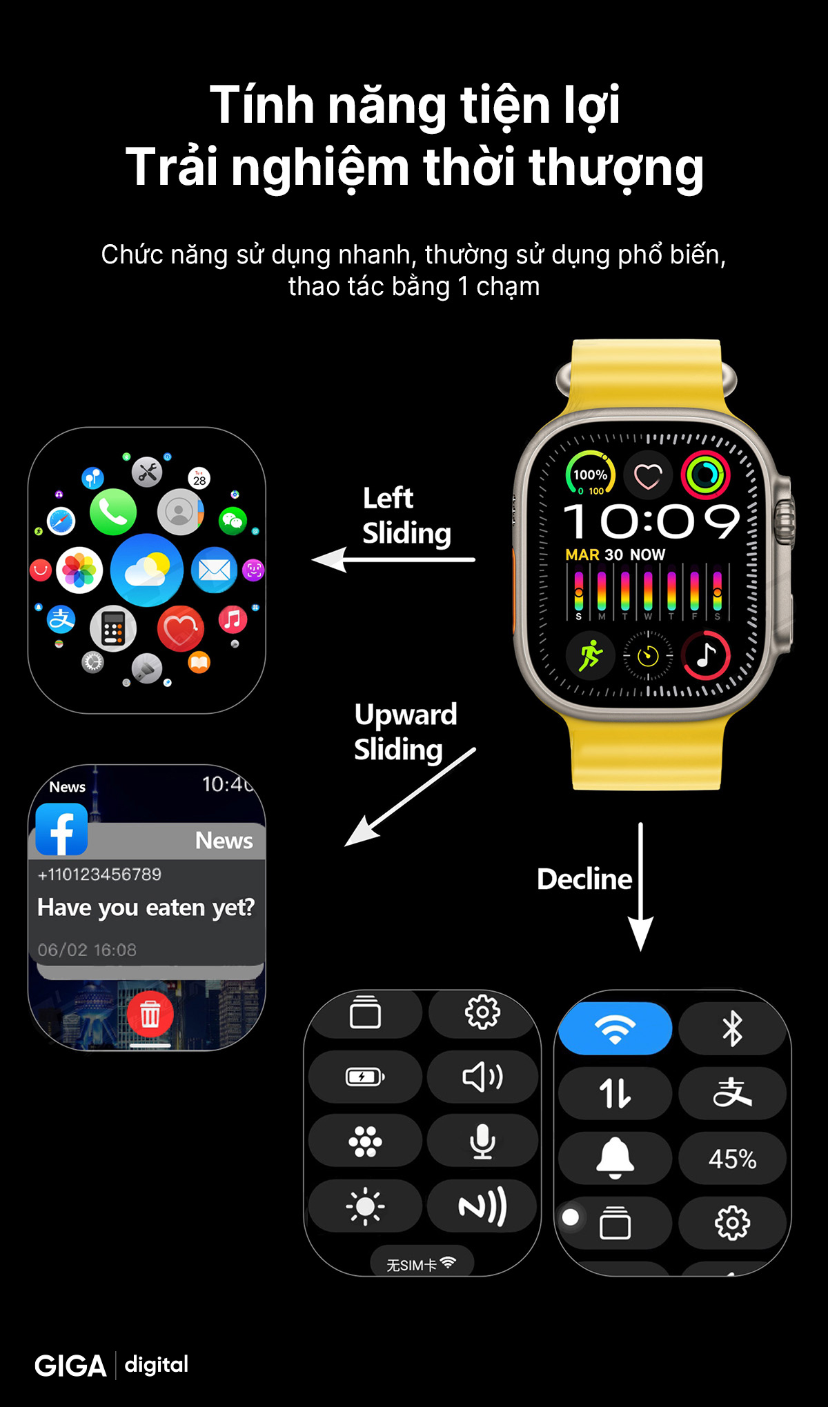 Đồng hồ thông minh ThinkPlus G1 Ultra 4G Màn hình AMOLED