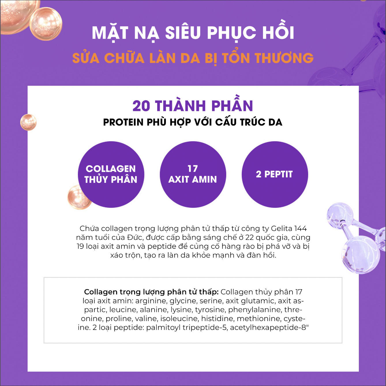 Mô tả Combo 10 Mặt Nạ Phục Hồi - Làm Dịu Da SUR.MEDIC Super Calm Repairing Mask 28g/miếng - 3