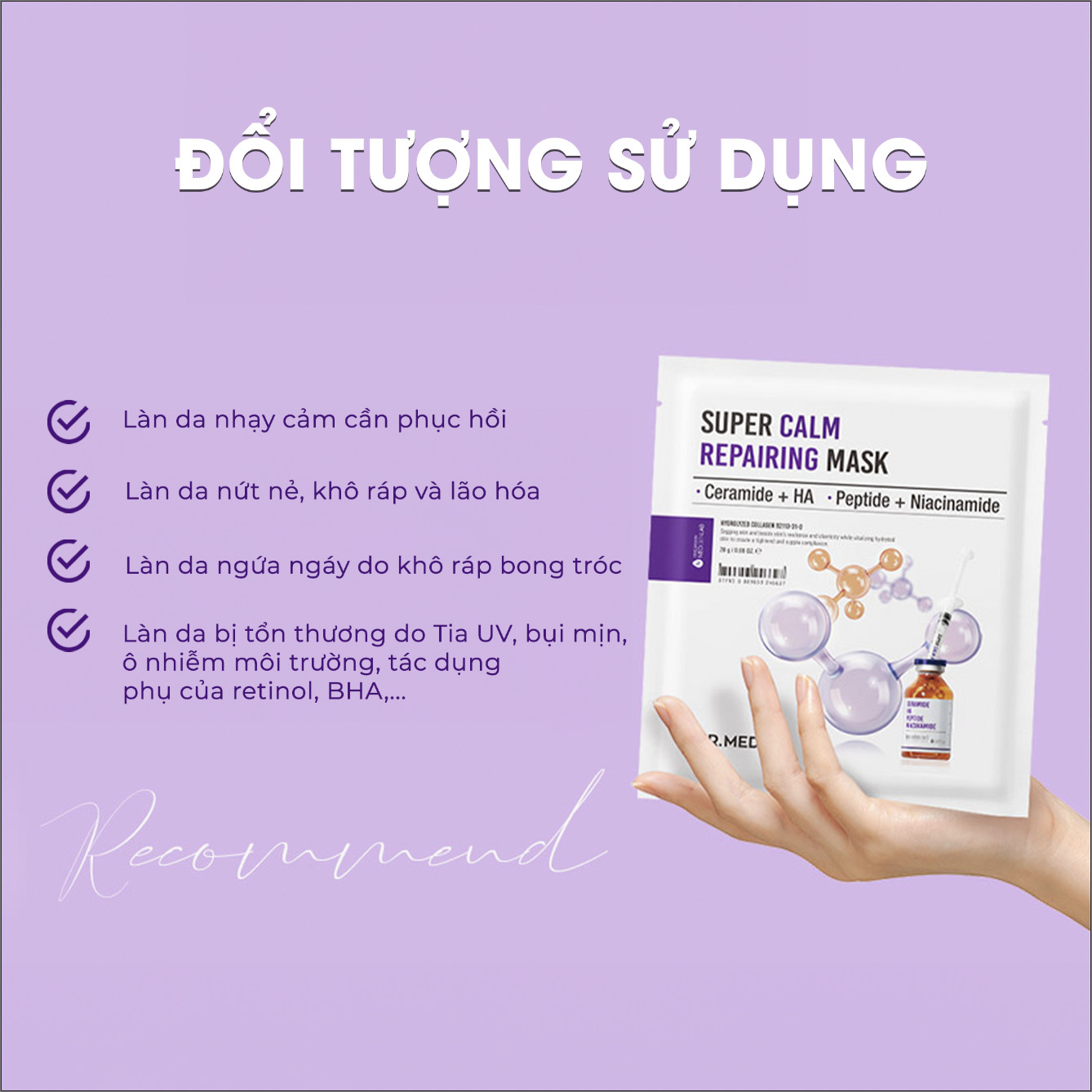 Mô tả Combo 10 Mặt Nạ Phục Hồi - Làm Dịu Da SUR.MEDIC Super Calm Repairing Mask 28g/miếng - 4