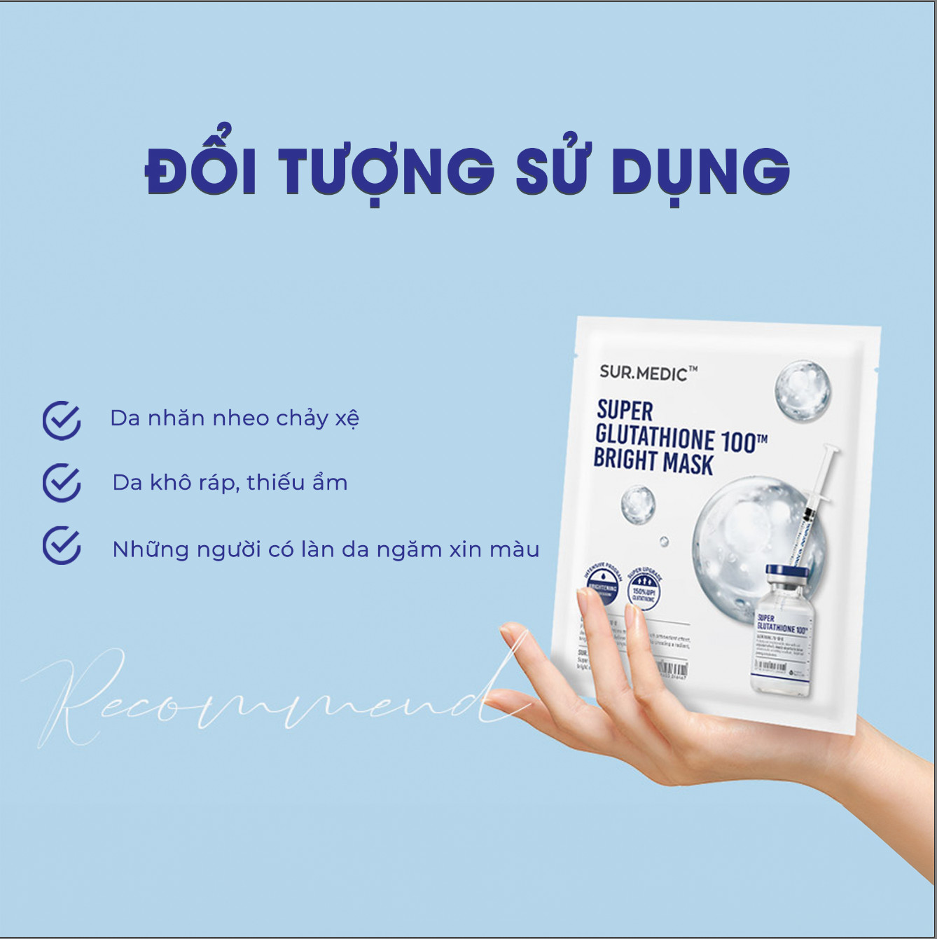 Mô tả Combo 10 Mặt Nạ Dưỡng Sáng SUR.MEDIC Bright Glutathione Mask 30g x 10 - 4