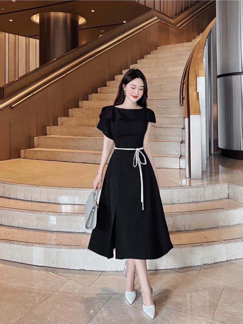 Đầm dự tiệc công sở dạo phố thắt eo Atina dress | Shopee Việt Nam