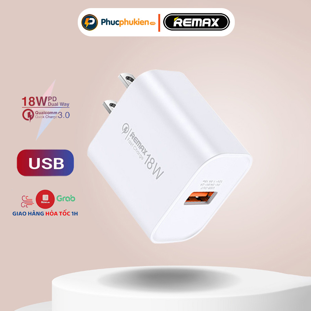 Mô tả Remax U119 - Củ sạc nhanh 18w 1 cổng usb dành cho 14 pro max trở xuống - Phúc Phụ Kiện Bảo hành 12 tháng 1 đổi 1 - 1