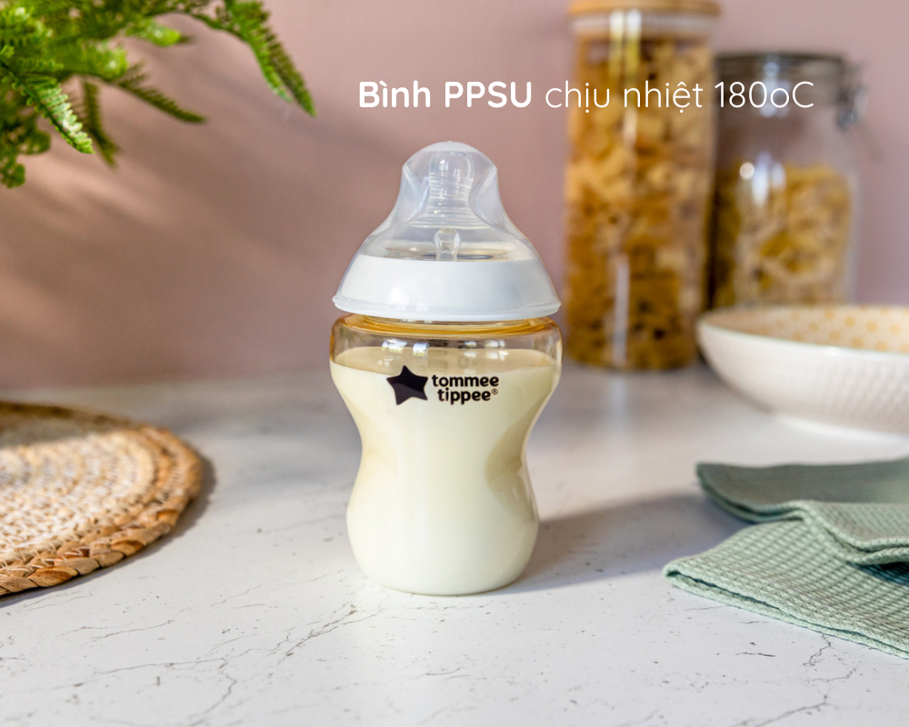 Mô tả Bình Sữa PPSU Ty Siêu Mềm Tự Nhiên Tommee Tippee 260ml, Núm Ty Của Bình 3-6 Tháng - 2