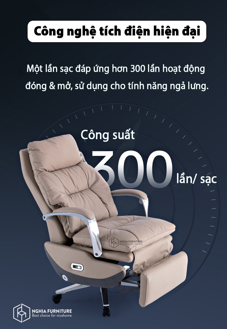 Gác chân và cổng sạc USB của ghế Master Pro 02