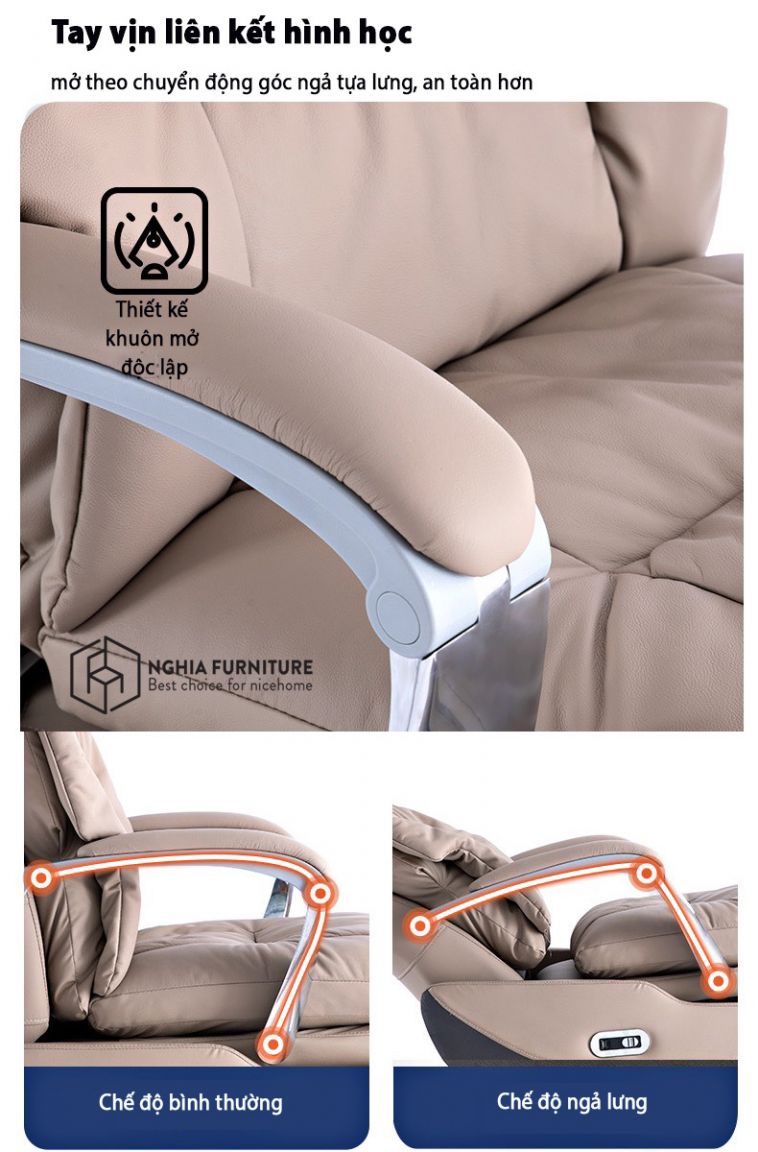 Tay vịn liền mạch ghế Master Pro 02