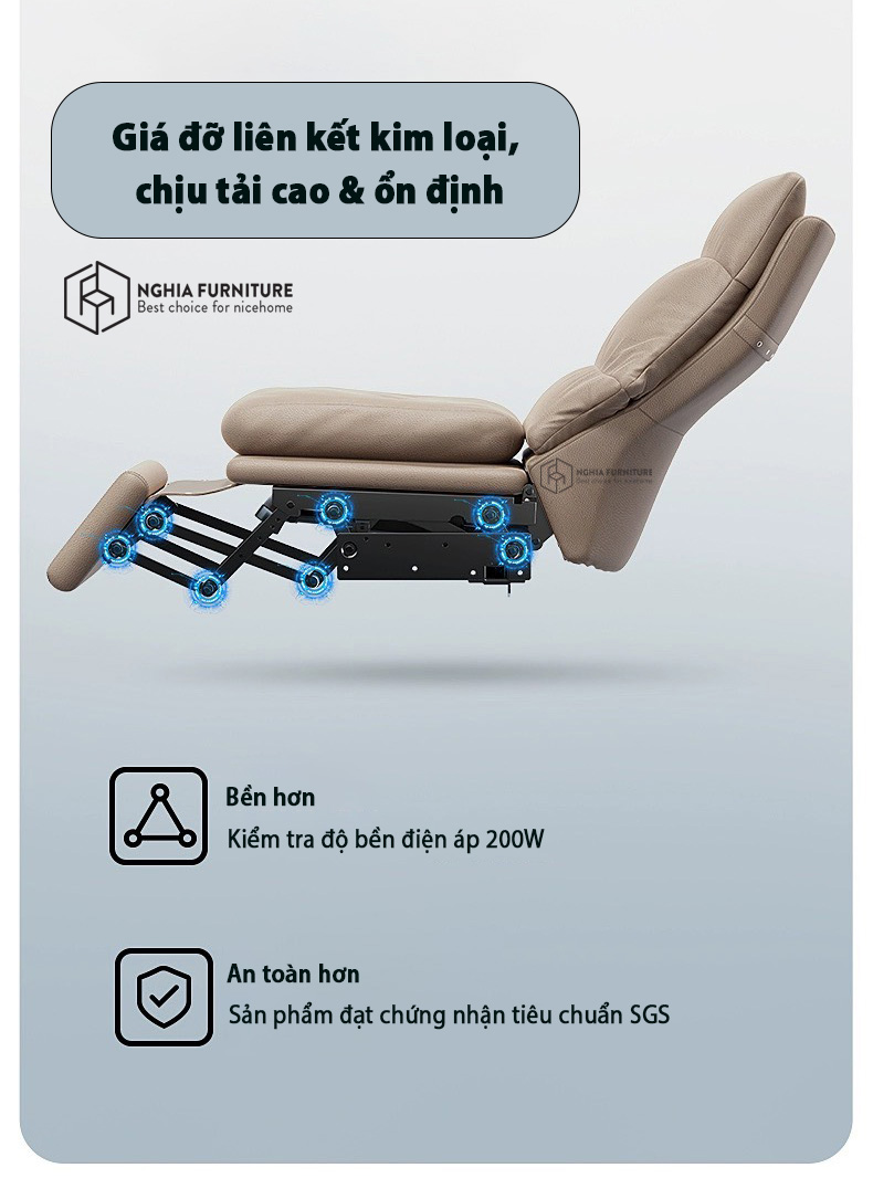Gác chân kim loại chắc chắn Master Pro 02