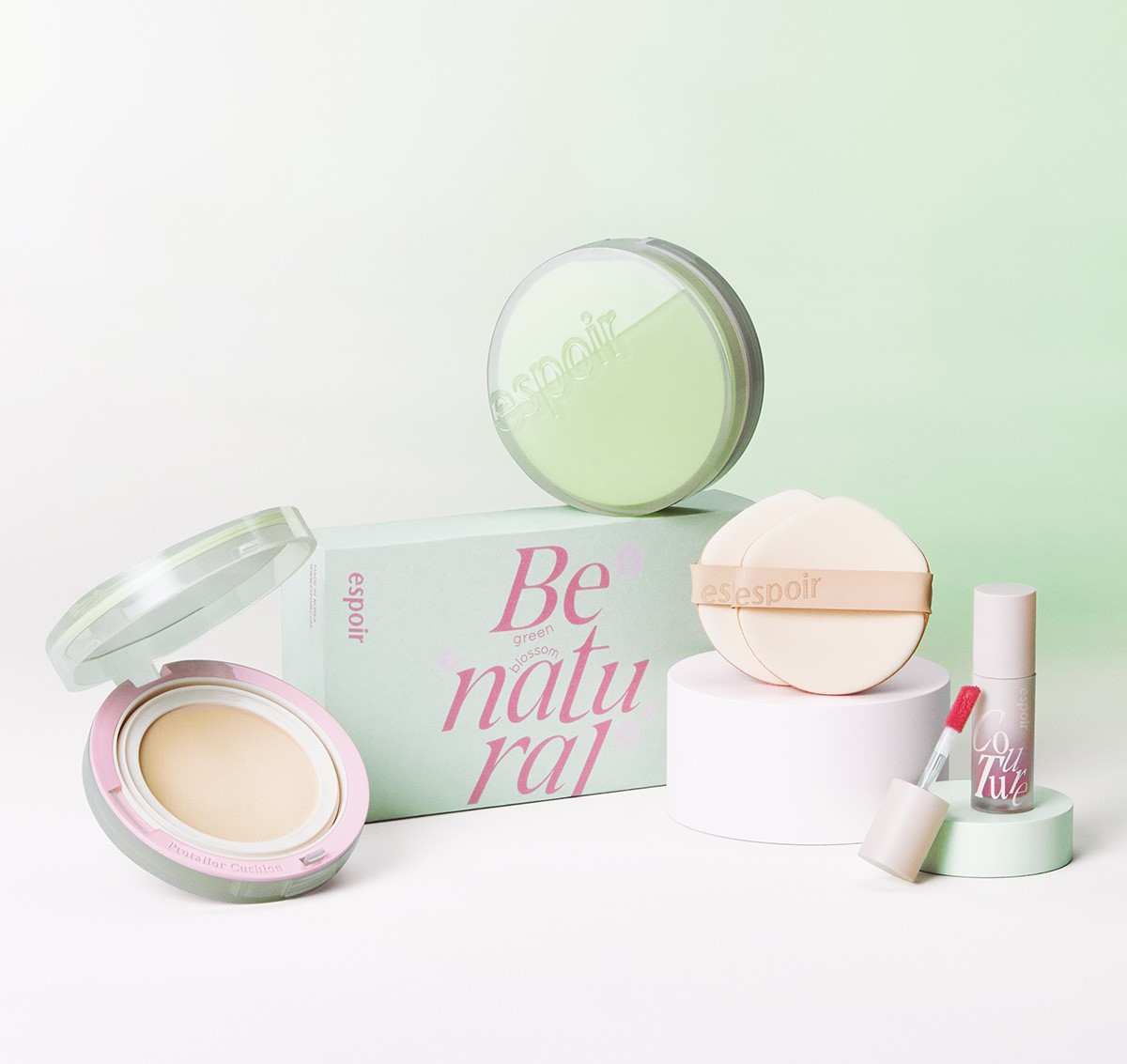 Mô tả Phấn Nước Che Phủ Tự Nhiên Espoir Be Natural Cushion Green Blossom Edition SPF50 PA++++ 14g - 5