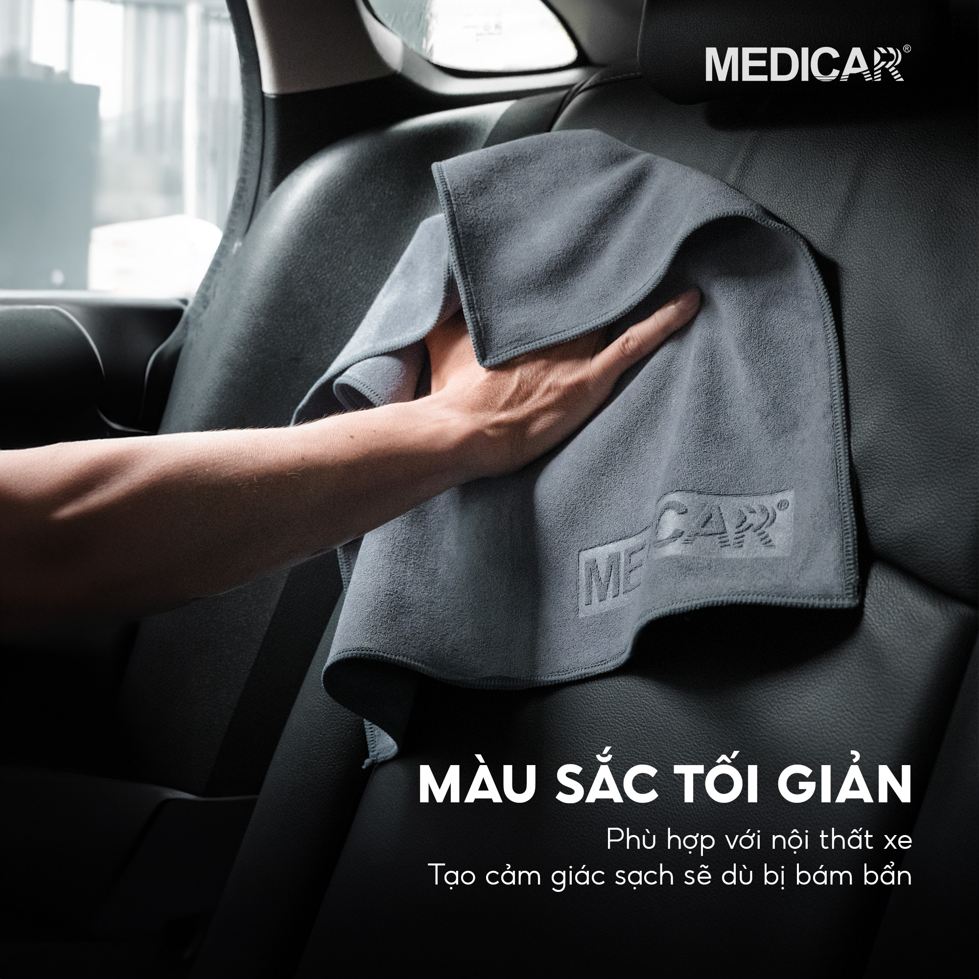 Mô tả Khăn lau xe ô tô chuyên dụng MEDICAR chất liệu Microfiber thấm hút, sạch, bền bỉ, an toàn bề mặt - 5